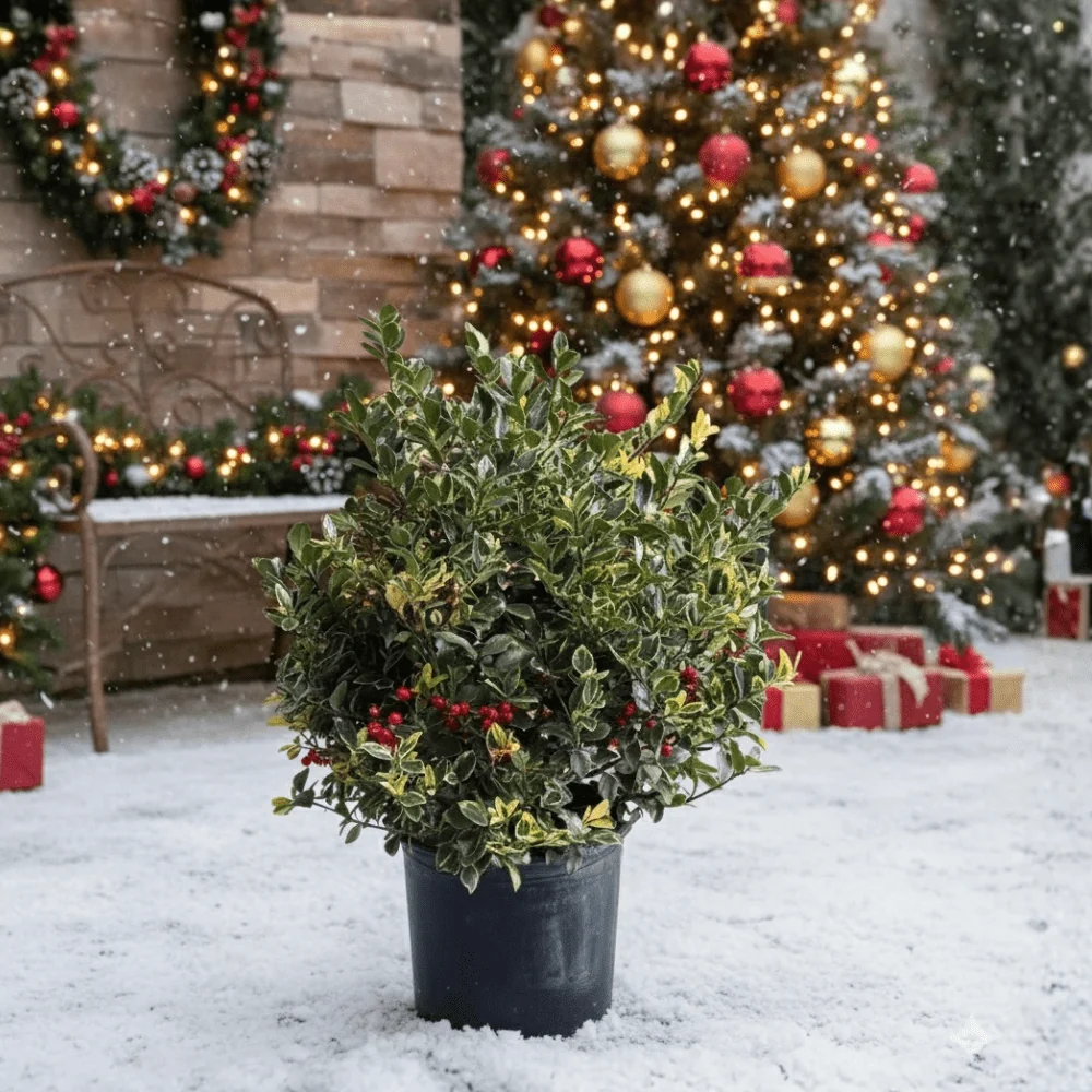 Variegated Holly (Ilex x meserveae) - #3 Container