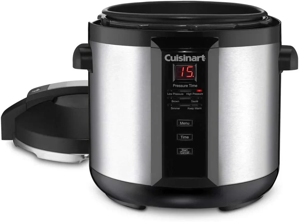 Cuisinart 6-Quart Electric Pressure Cooker, Stainless Steel, Digital Controls, Multi-Function, Model CPC-600N1