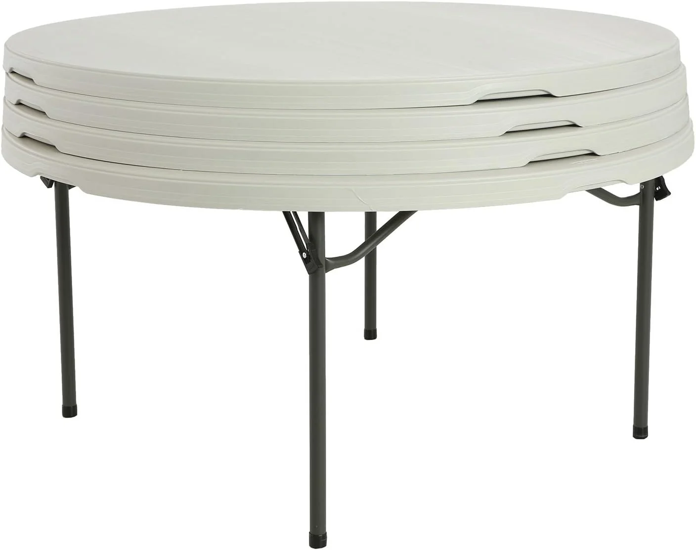 Lifetime 5' Round Folding Table (4 Pack), Commercial Grade, White